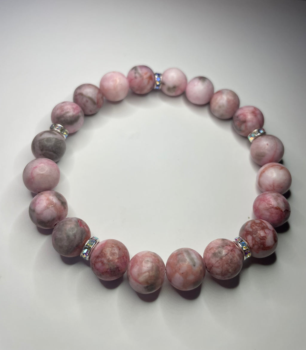 Natural Rhodonite stone-Bracelet, Natural accessories, Natural stone