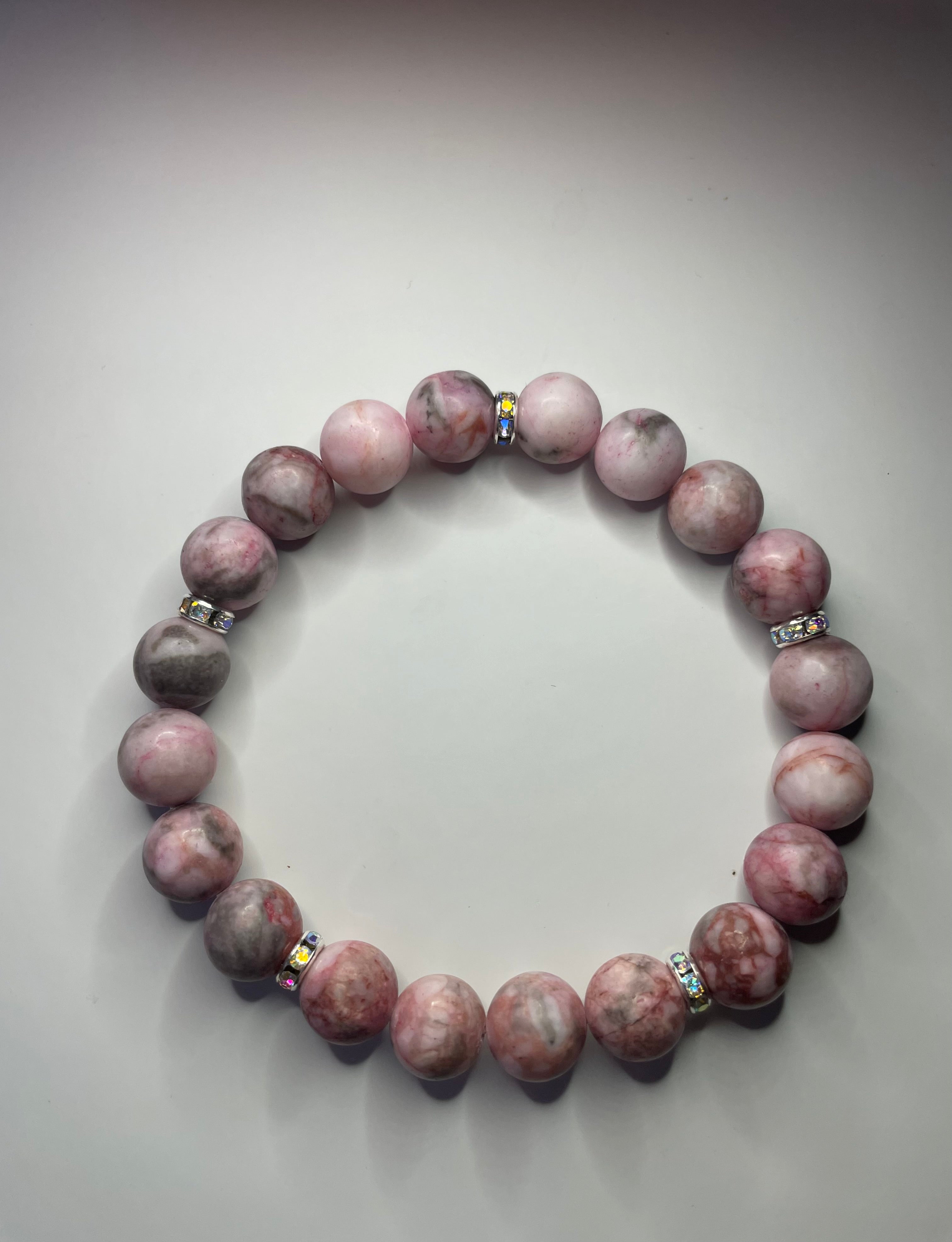 Natural Rhodonite stone-Bracelet, Natural accessories, Natural stone