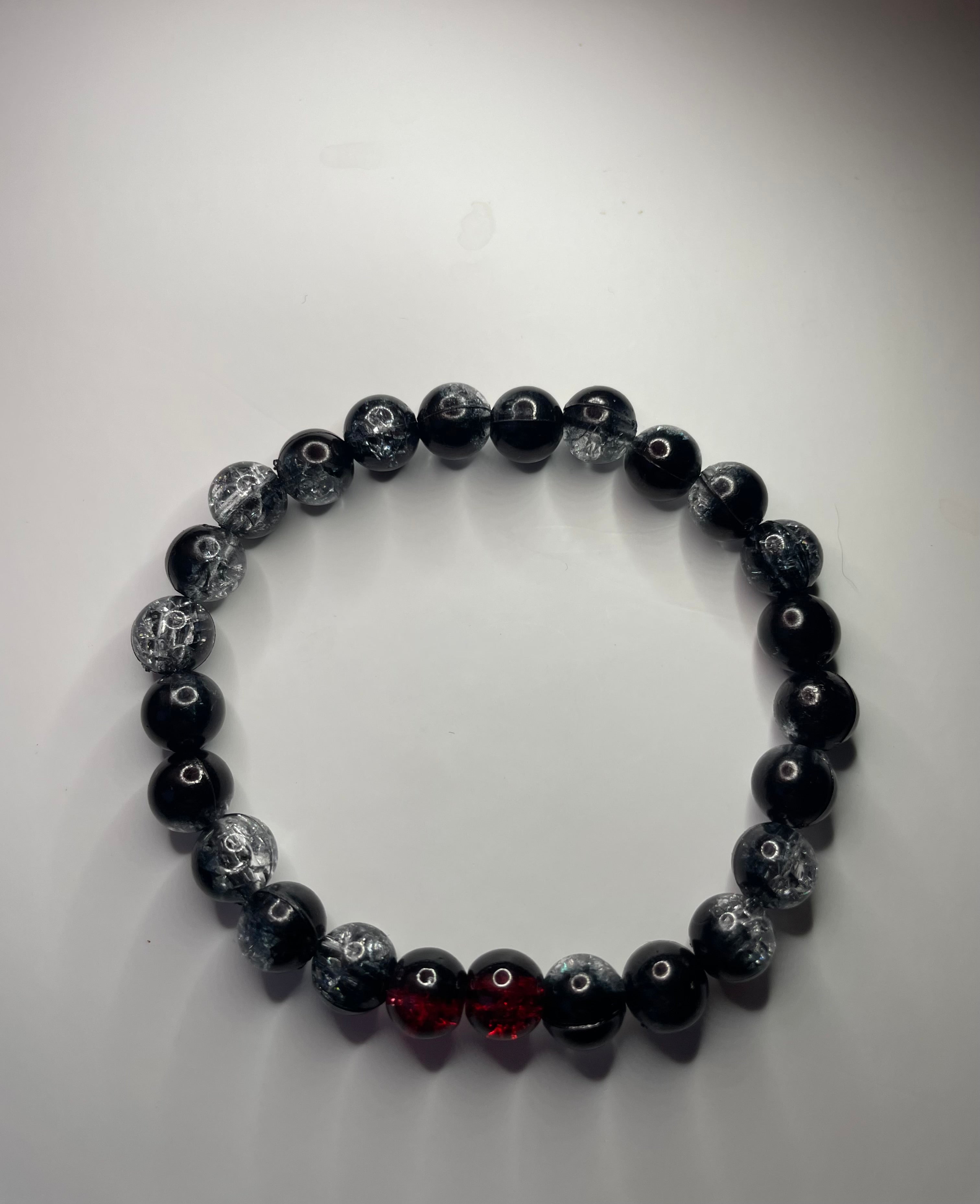 “Emerald Star" bracelet, Women bracelet, Women gift, Black bracelet