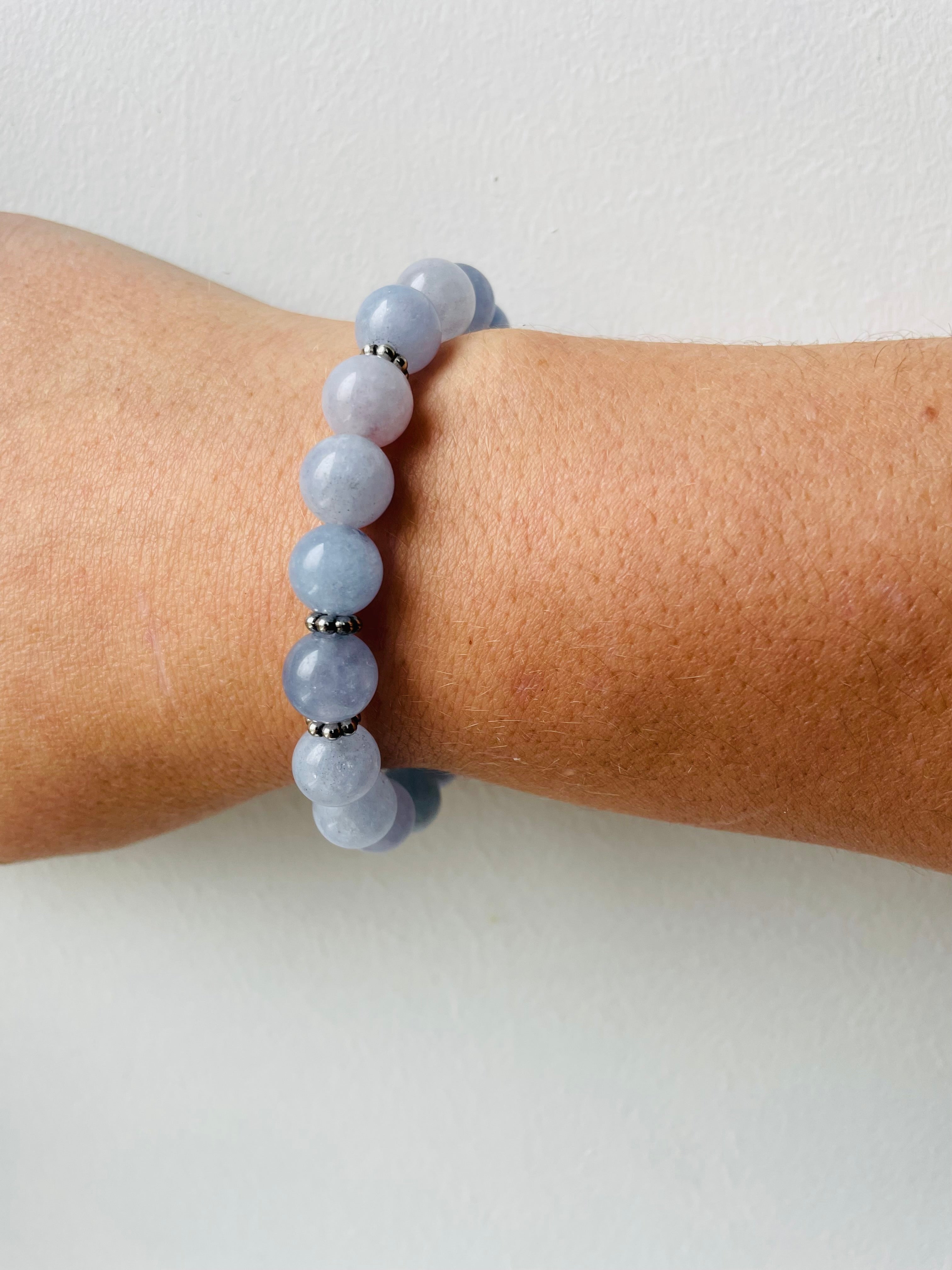 Natural stone Aquamarine beads bracelet, Natural Accessories, Aquamarine